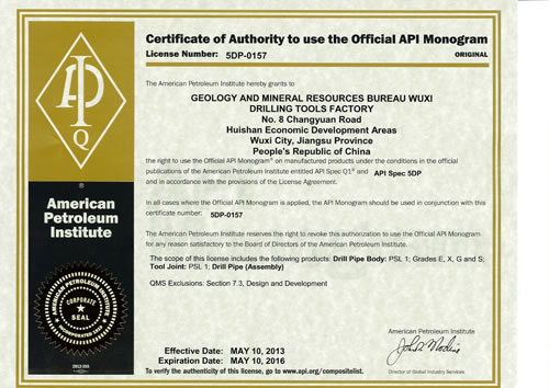 Nous avons passé des certificats d'autorisation pour utiliser le monogramme API officiel